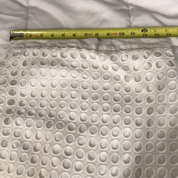 Banana Republic White Dot Pencil overlay midi skirt size 8 - Picture 7 of 8